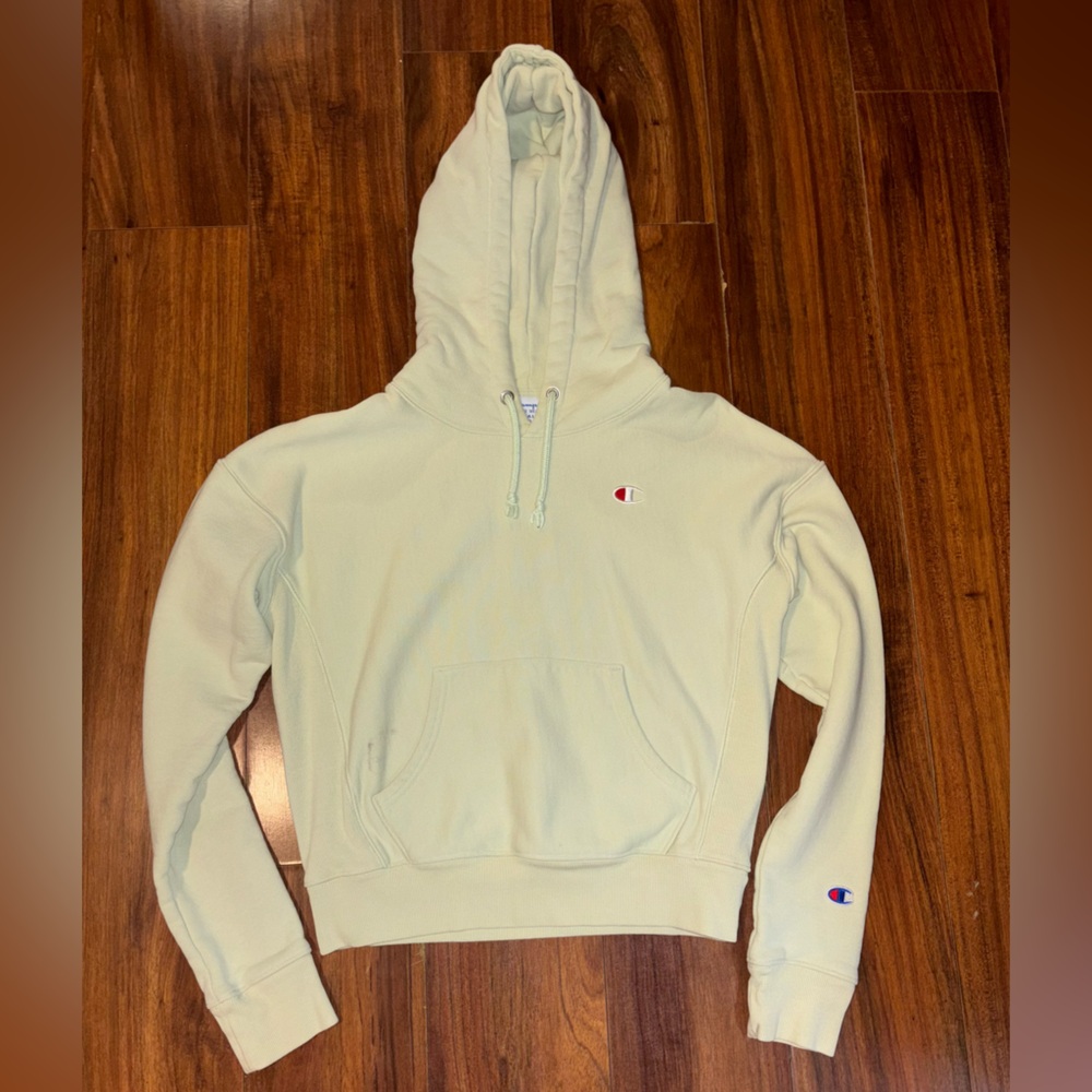 Champion Cropped Mint Green Hoodie